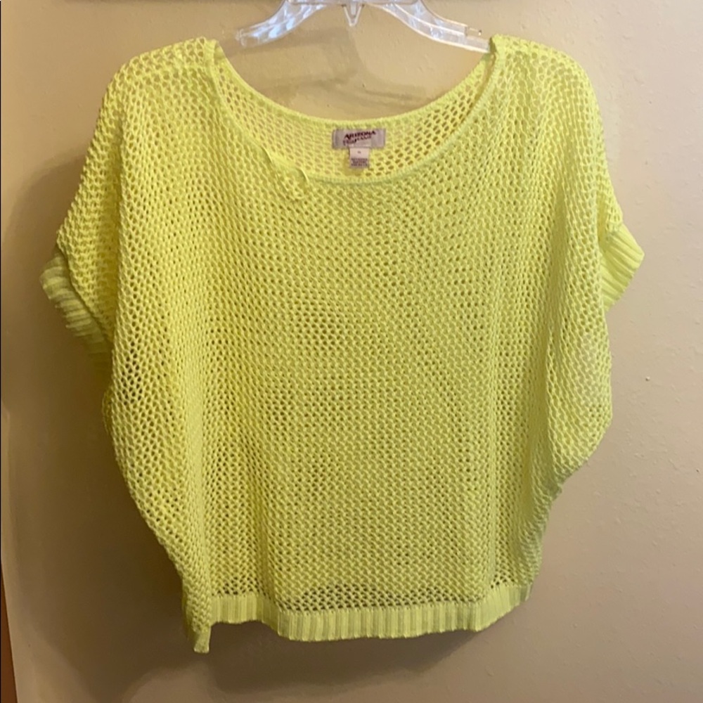 Arizona Jeans Co day glo yellow cover up